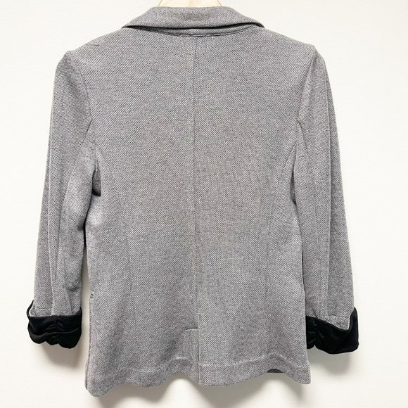 🚨SOLD🚨 SKIES ARE BLUE Asa Knit Open Front Cuffed Sleeve Pocket Casual Blazer - Picture 3 of 13